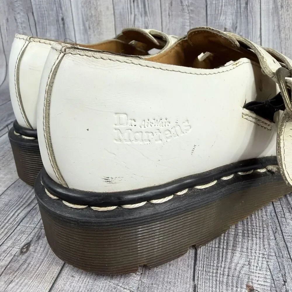 Dr Martens 8065 Mary Jane Leather Shoes Women’s US 5 White